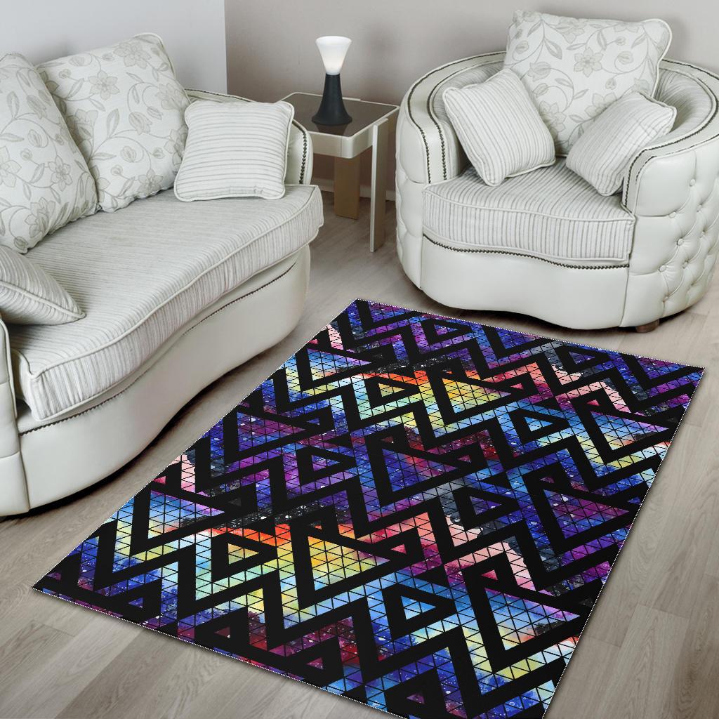 Space Colorful Tribal Galaxy Pattern Area Rug