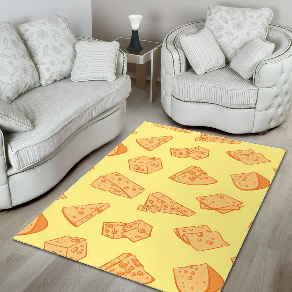 Cheese design pattern Area Rug