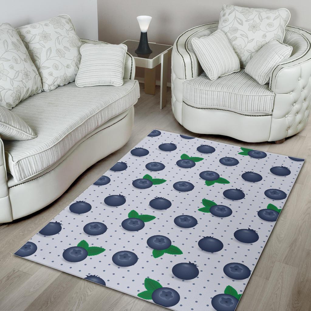 Blueberry Pattern Print Design BB02 Area Rugs