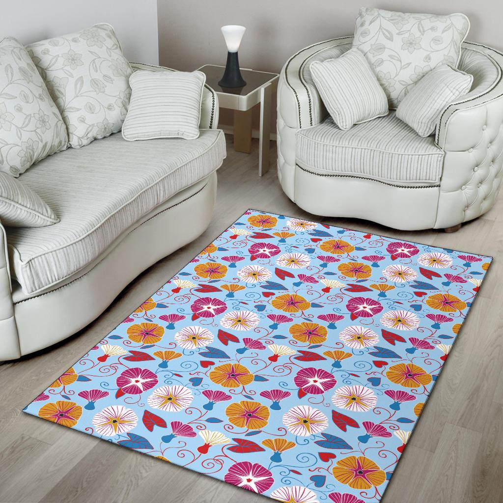 Morning Glory Pattern Print Design MG06 Area Rugs