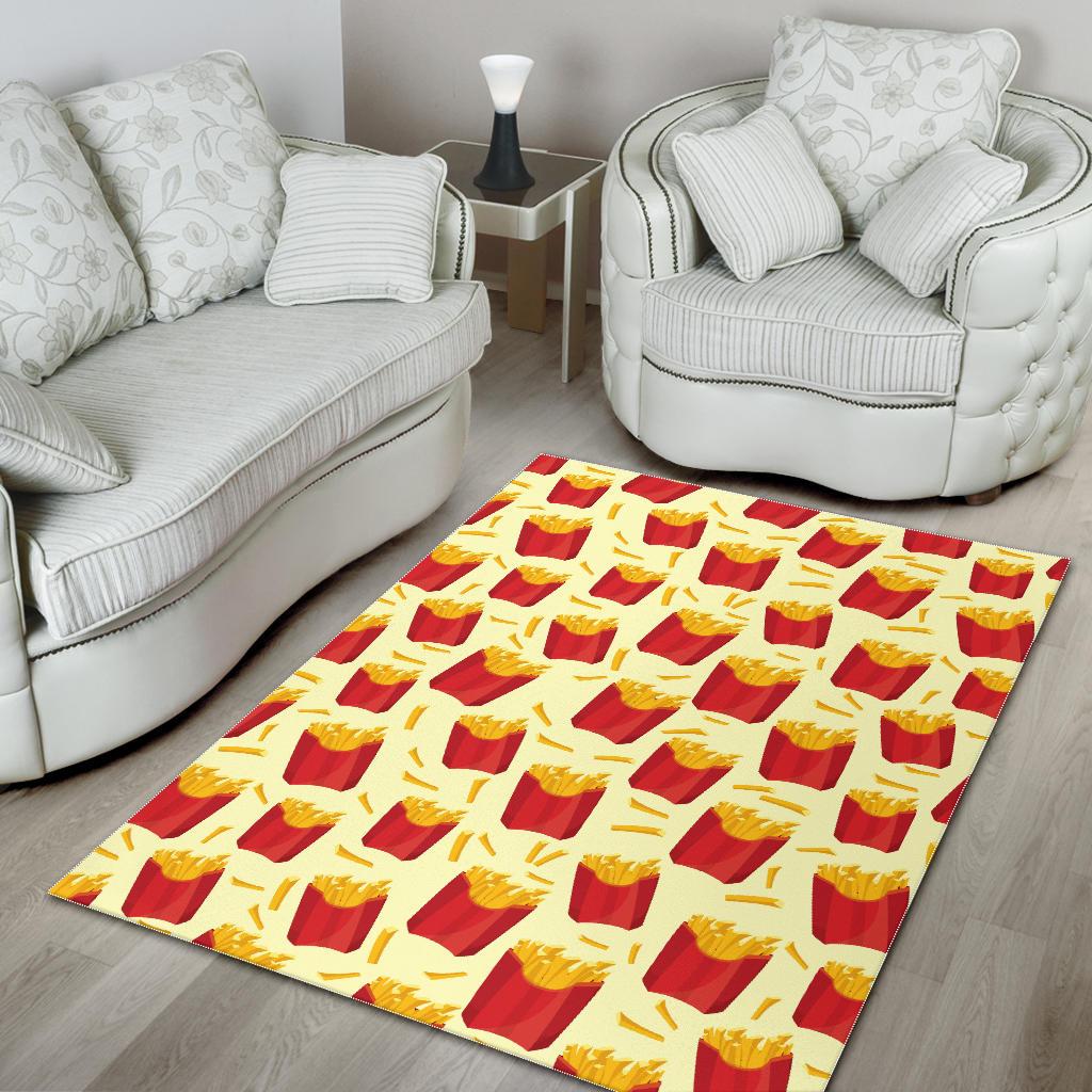 French Fries Pattern Theme Area Rug
