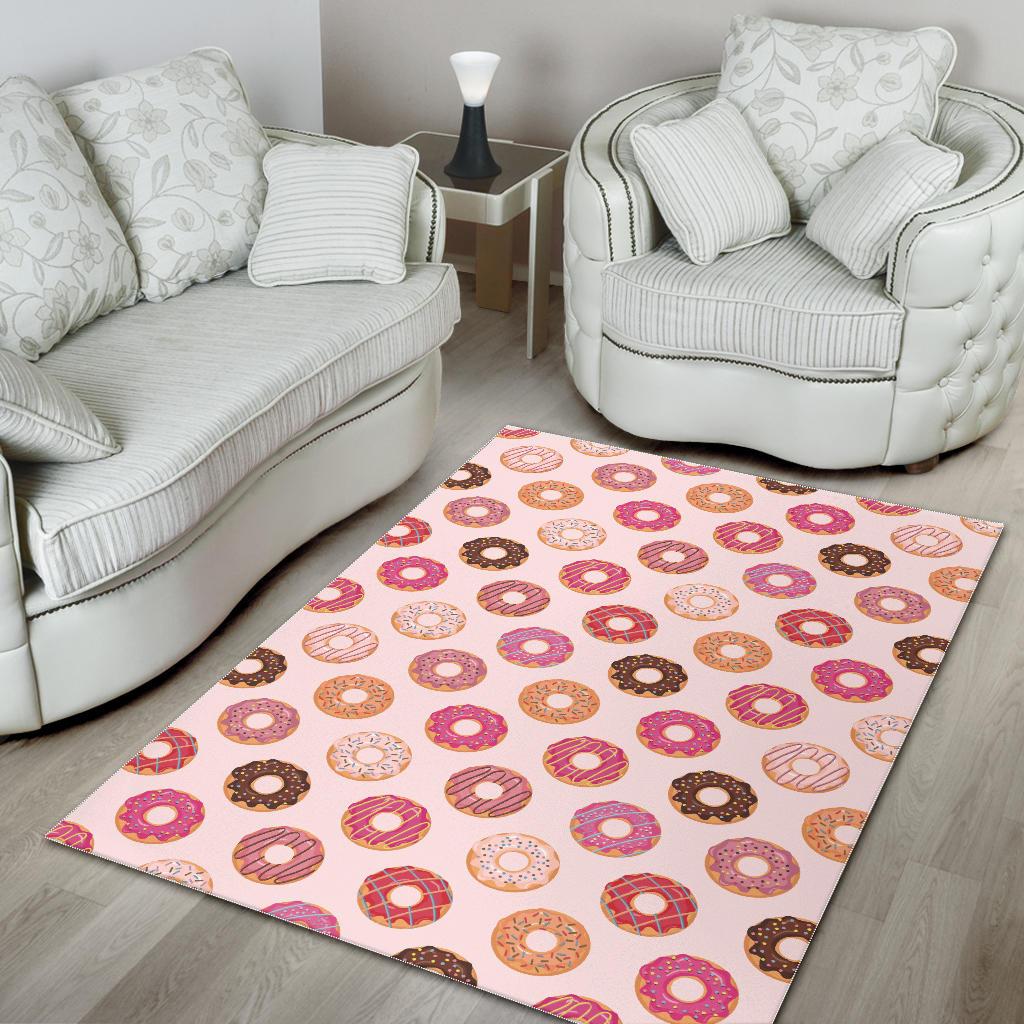 Colorful donut pattern Area Rug