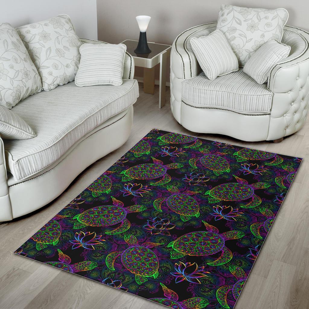 Sea Turtle Pattern Area Rug