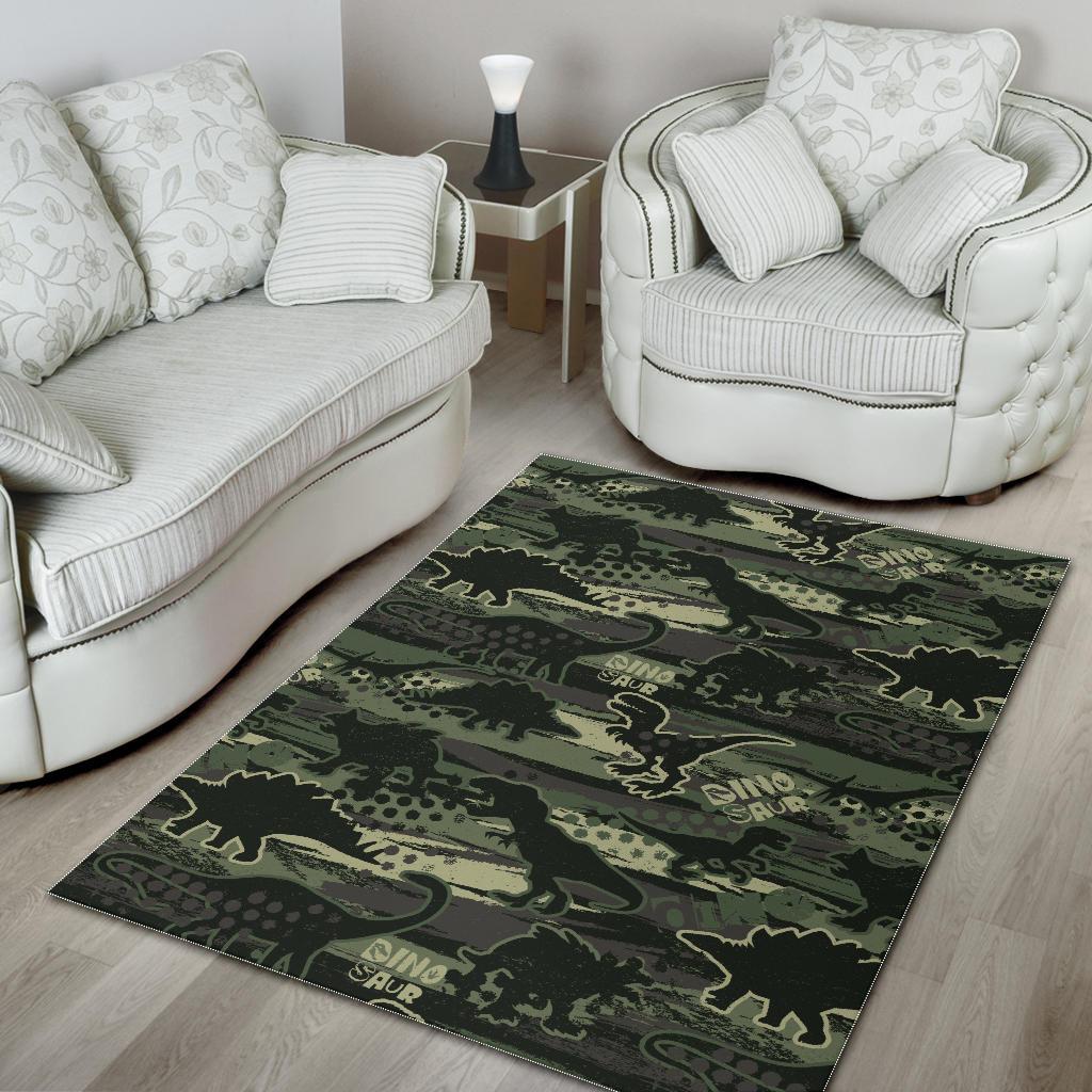 Dinosaur Camo Pattern Area Rug