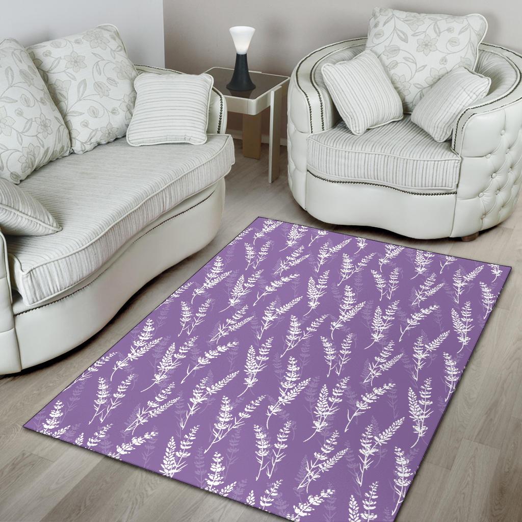 Lavender Pattern Print Design LV08 Area Rugs