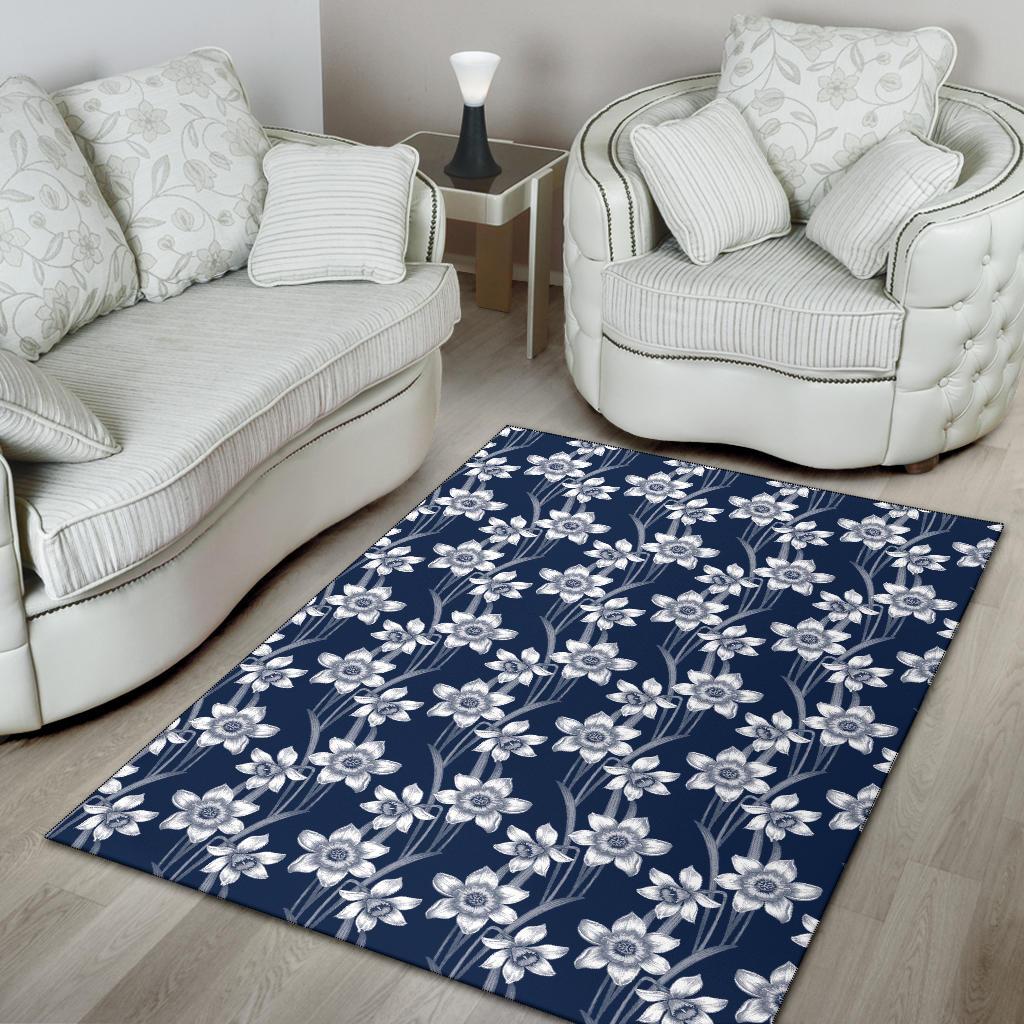 Daffodils Pattern Print Design DF09 Area Rugs