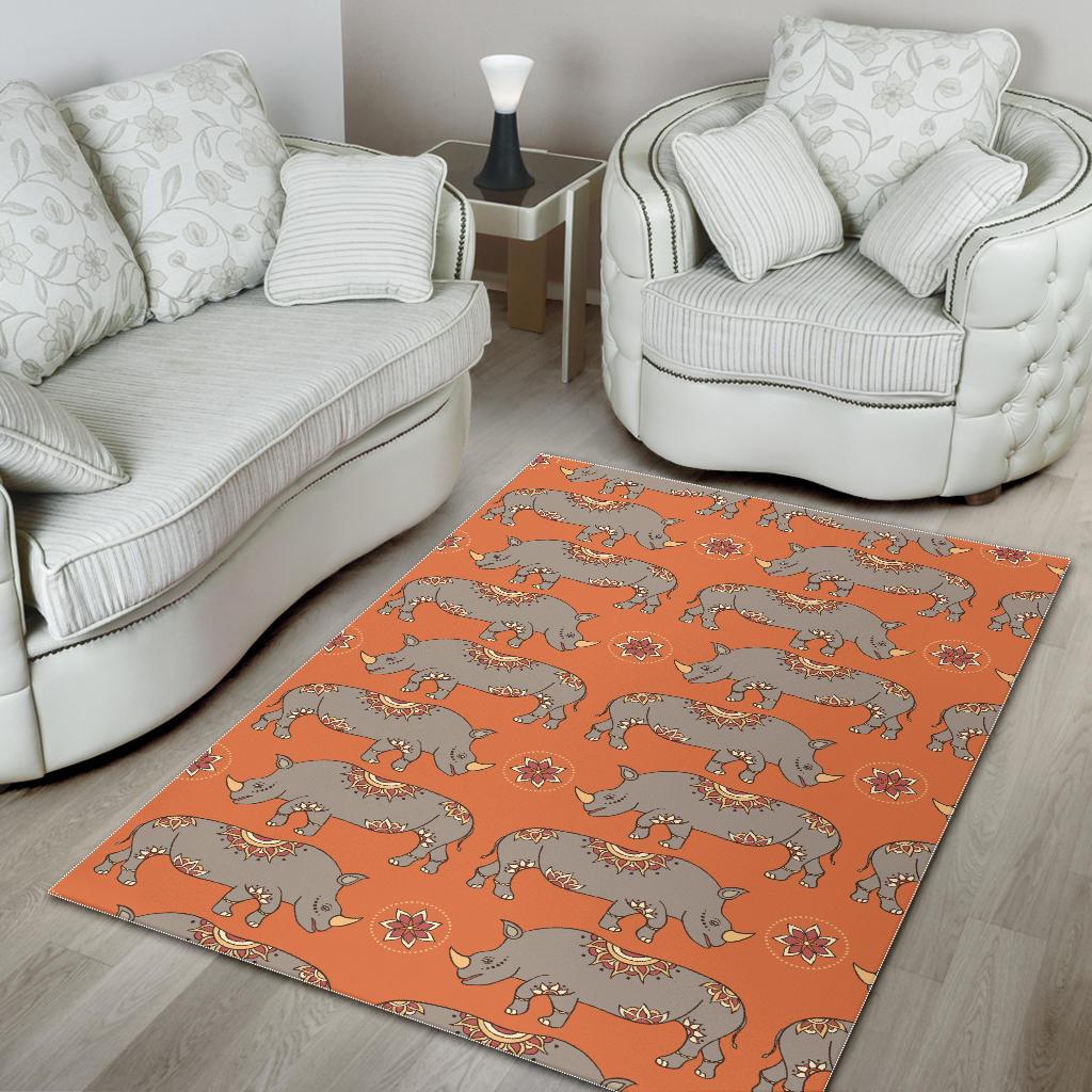 Rhino Pattern Theme Area Rug