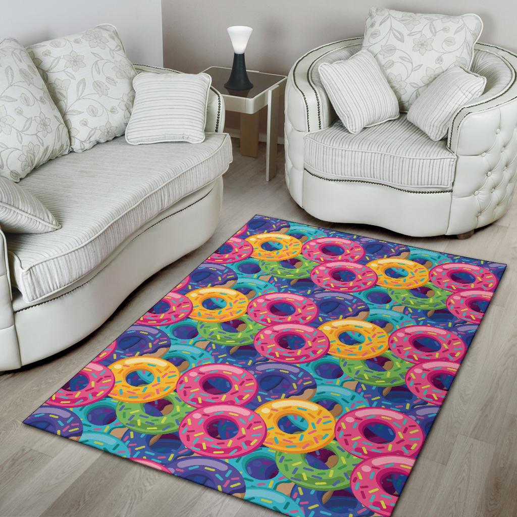 Donut Pattern Print Design DN010 Area Rugs