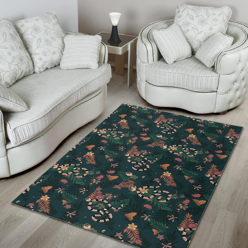 Snake forest pattern Area Rug