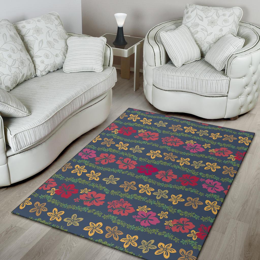 Hawaiian Themed Pattern Print Design H018 Area Rugs