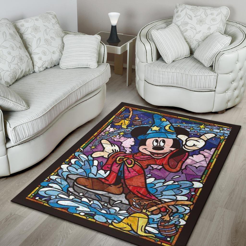 Wizard Mickey Mosaic Area Rug