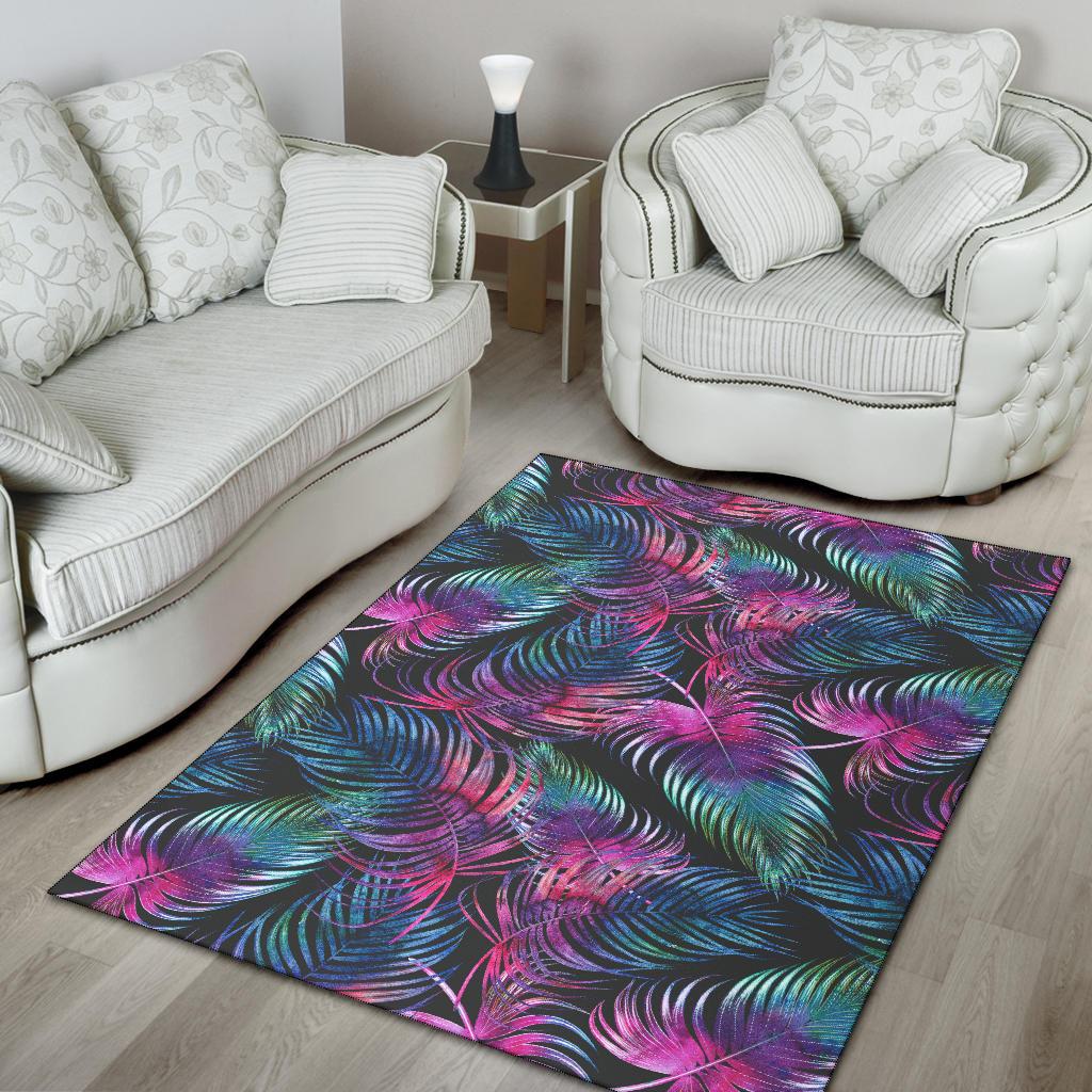 Palm Leaves Pattern Print Design PL010 Area Rugs