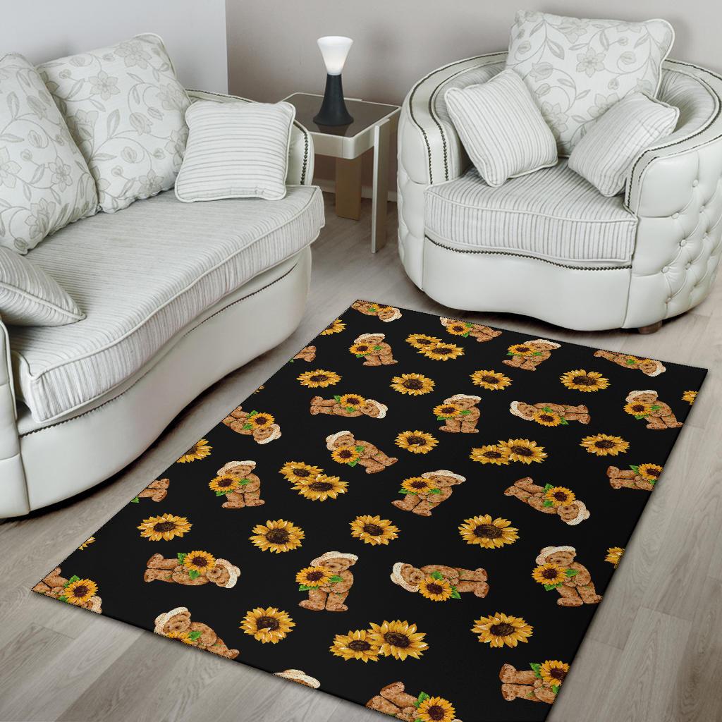Sunflower Pattern Print Design SF016 Area Rugs