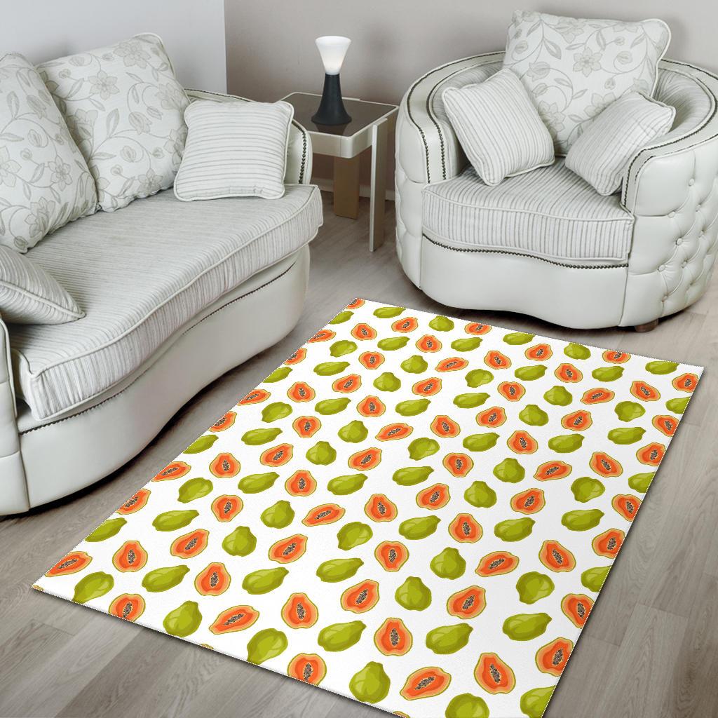 Papaya Pattern Theme Area Rug