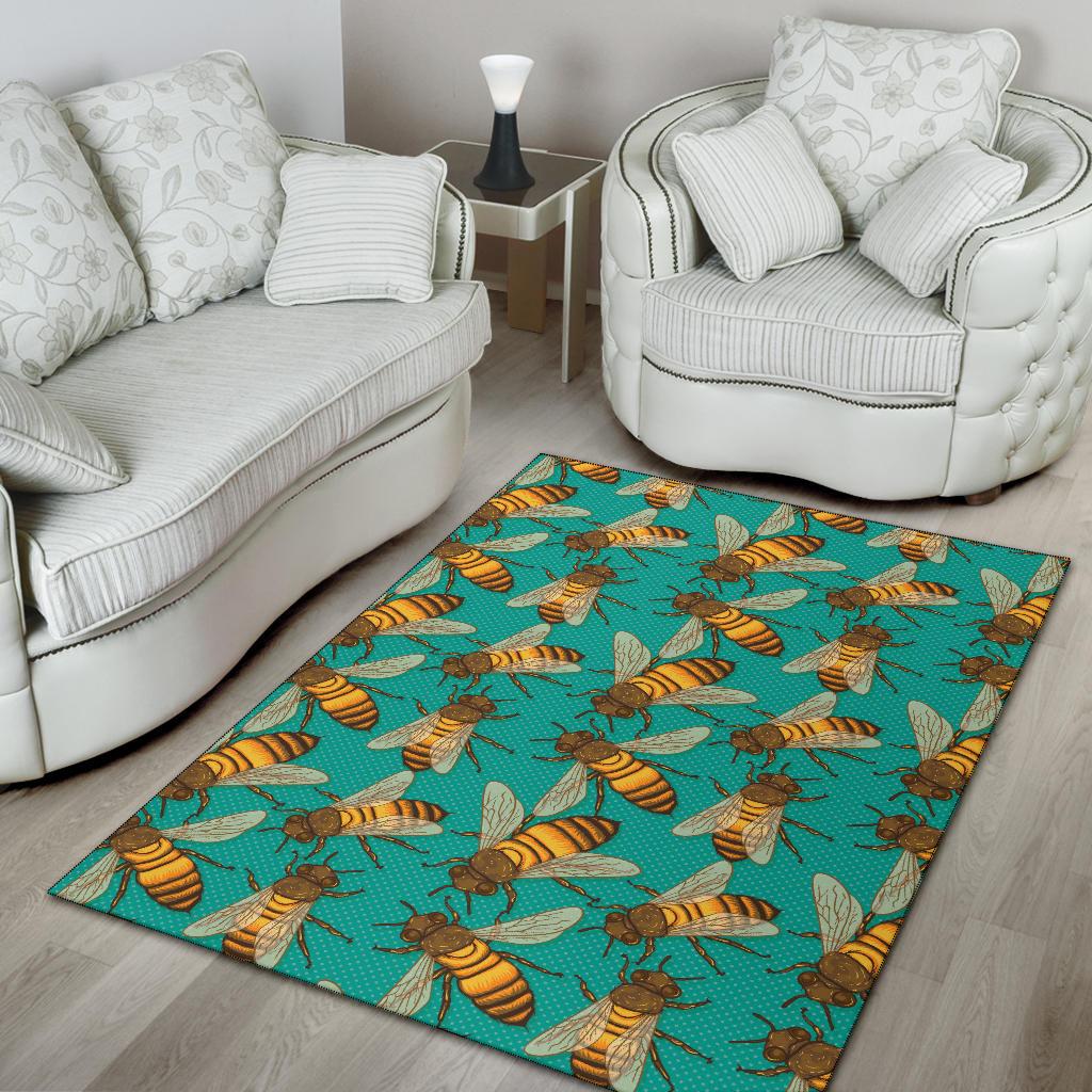 Bee Pattern Print Design BEE04 Area Rugs