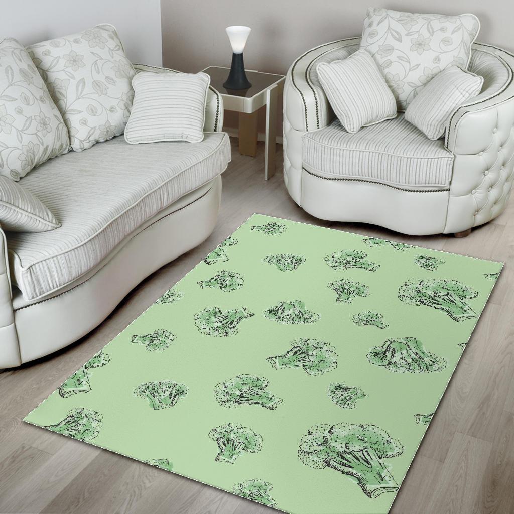 broccoli sketch pattern Area Rug