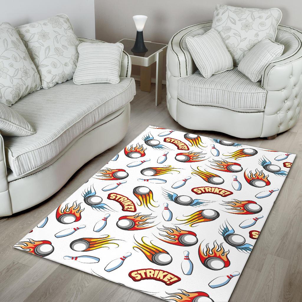 Bowling Strike Pattern Area Rug
