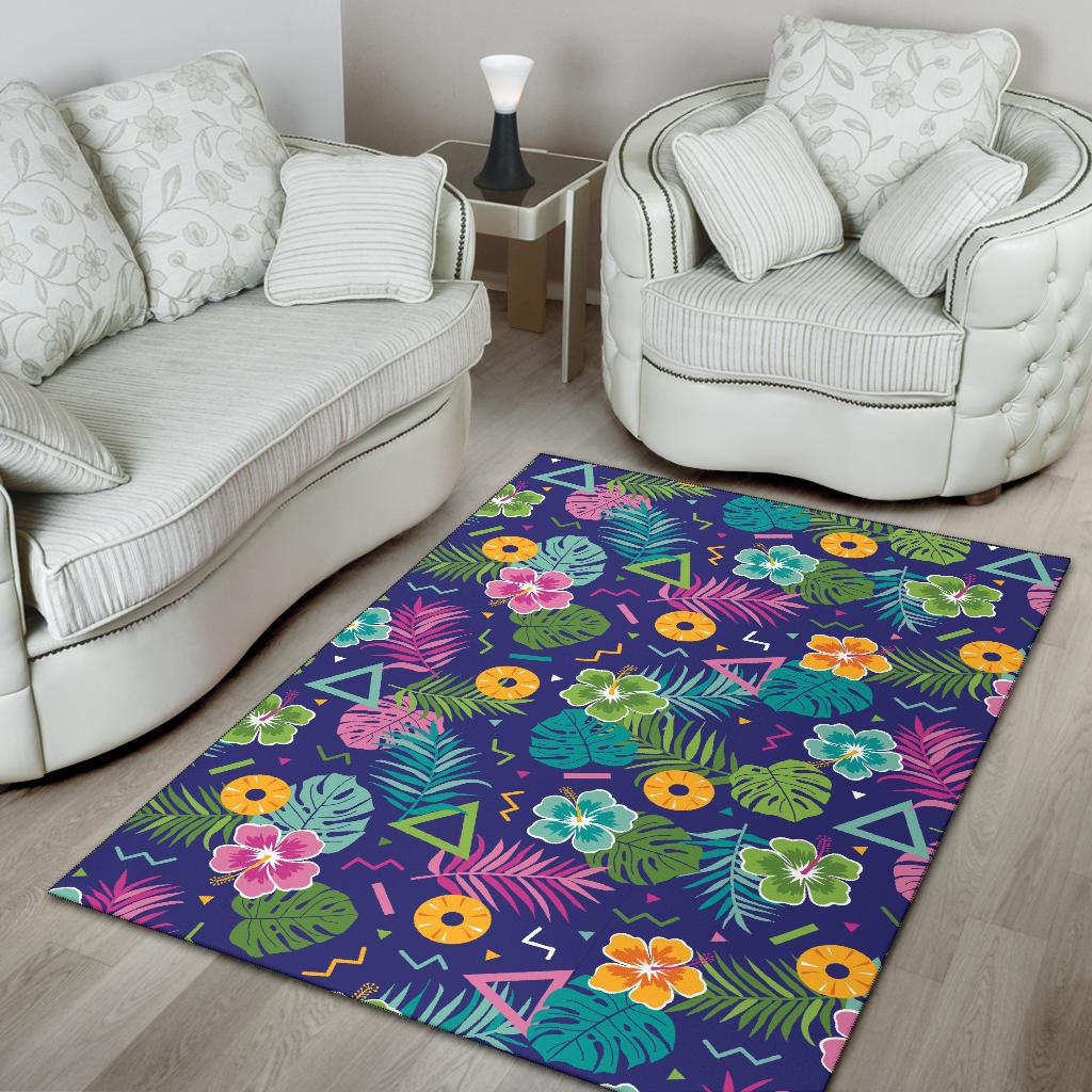 Hawaiian Themed Pattern Print Design H014 Area Rugs