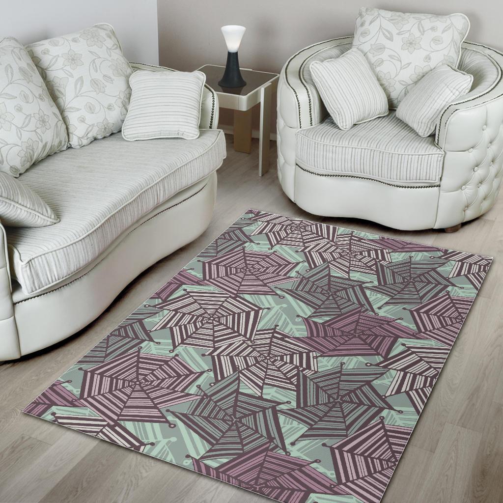 Spider web cobweb design color pattern Area Rug