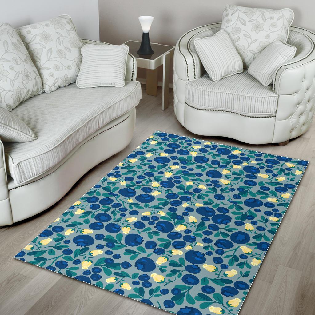 blueberry design pattern Area Rug