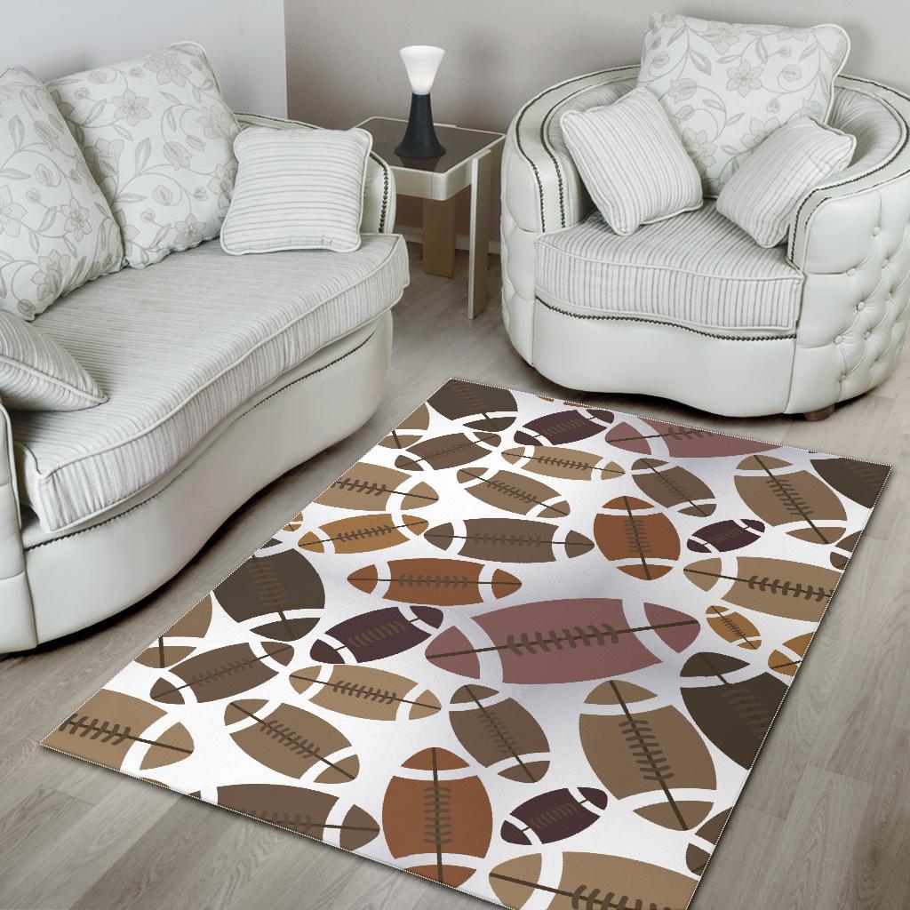 American football ball pattern Area Rug