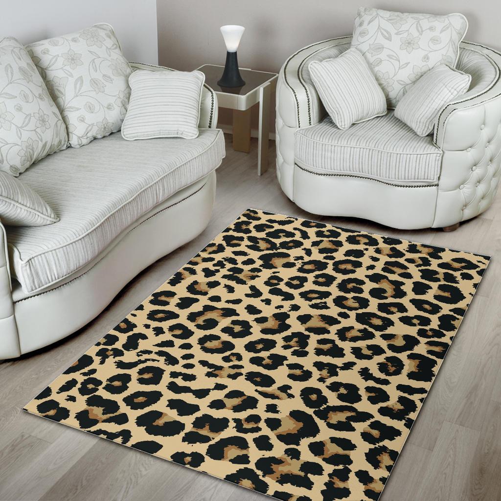 Leopard print design pattern Area Rug