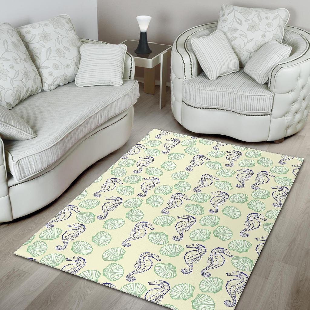 Seahorse shell pattern Area Rug