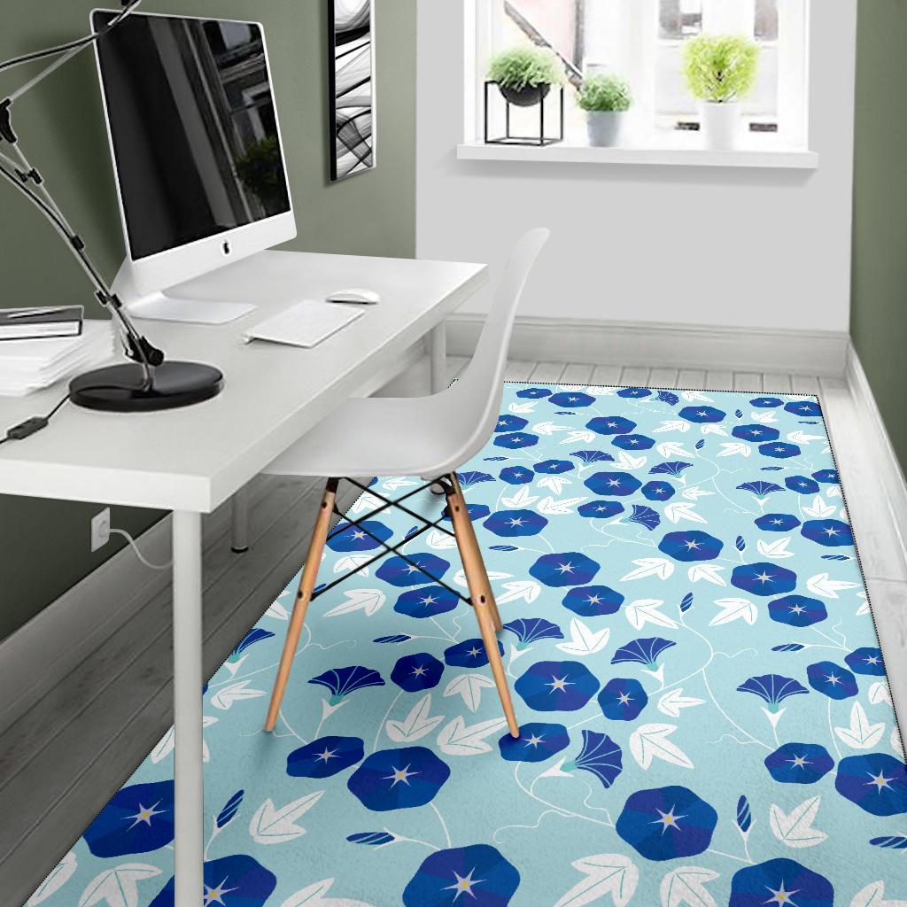 Morning Glory Pattern Print Design MG07 Area Rugs
