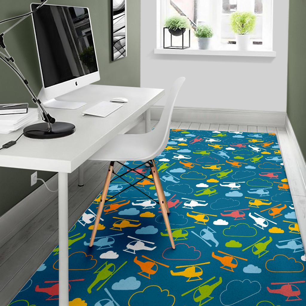 Color Helicopter Pattern Area Rug