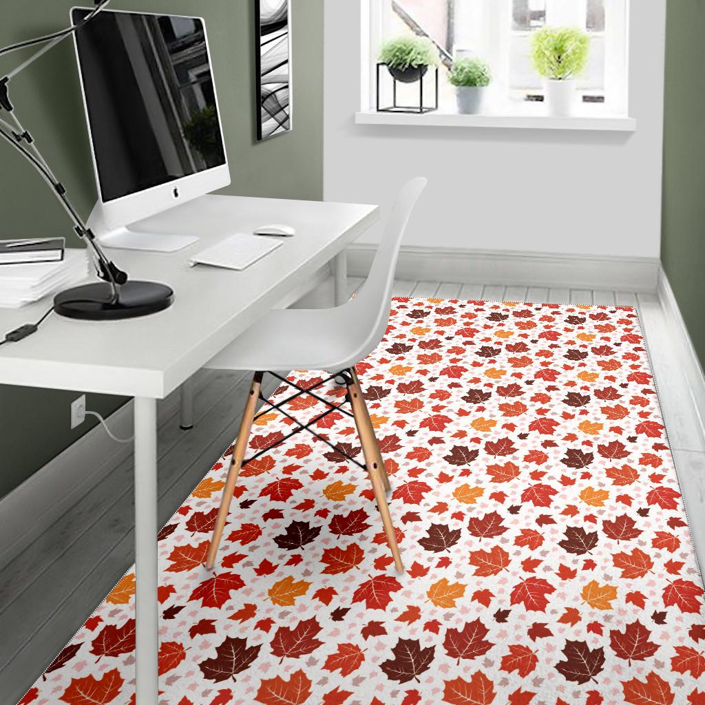 Colorful Maple Leaf pattern Area Rug