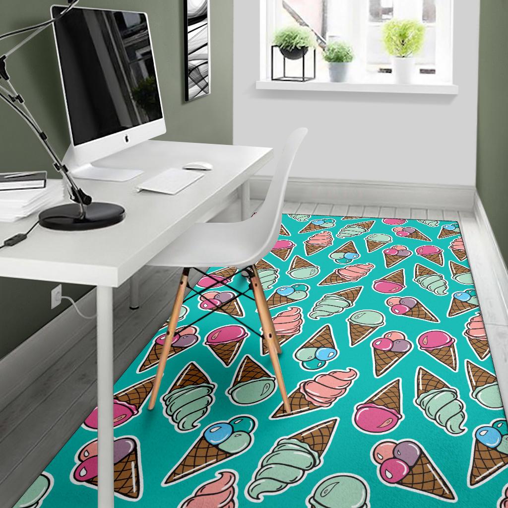 Ice Cream Pattern Print Design IC01 Area Rugs