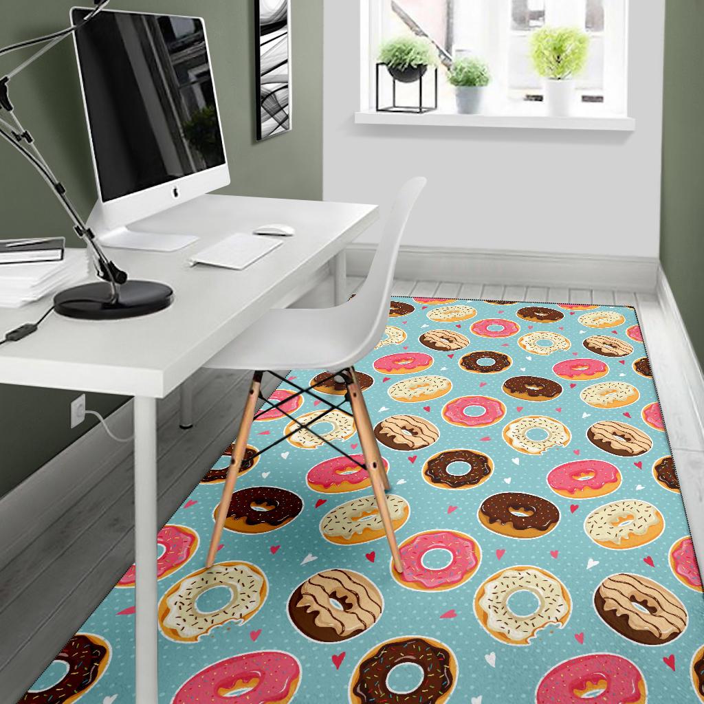Donut Pattern Print Design DN04 Area Rugs