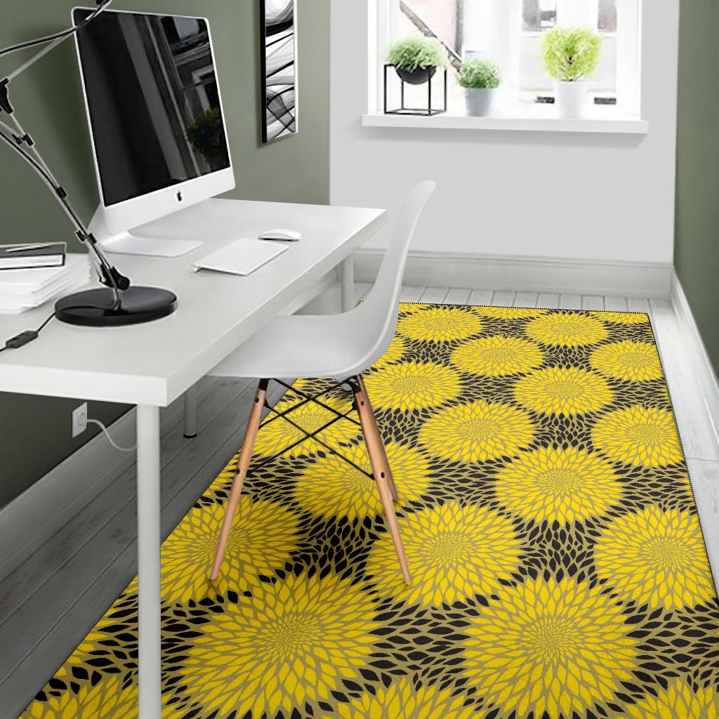 Sunflower Pattern Print Design SF06 Area Rugs