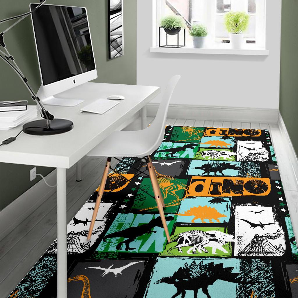 dinosaurs print pattern Area Rug
