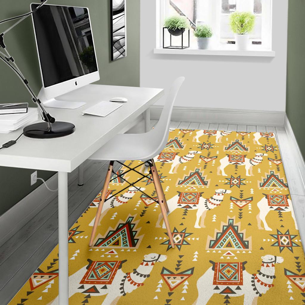 Camels ethnic motif pattern Area Rug