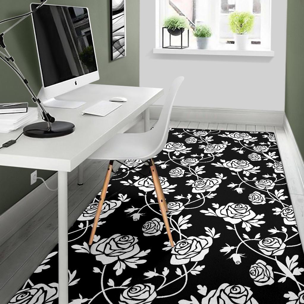 Rose Pattern Print Design RO013 Area Rugs