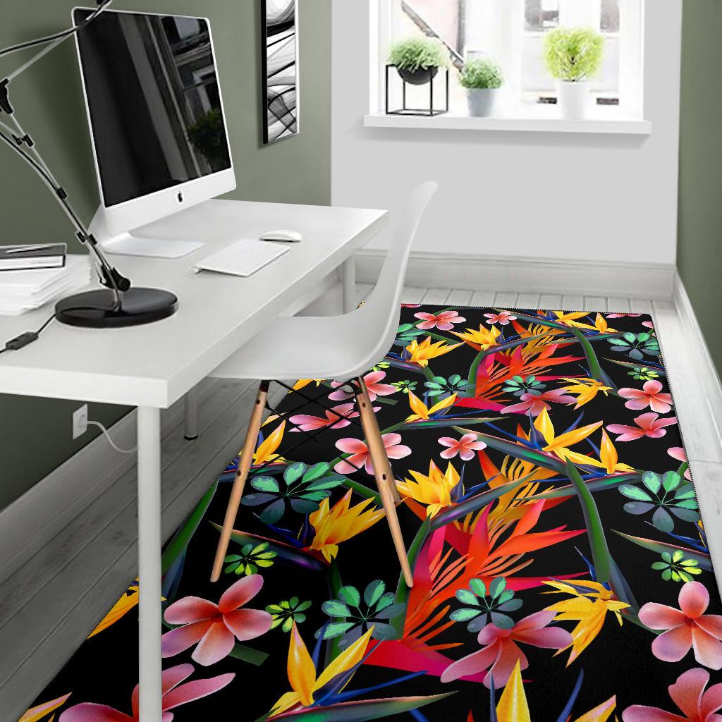 Tropical Flower Pattern Print Design TF015 Area Rugs