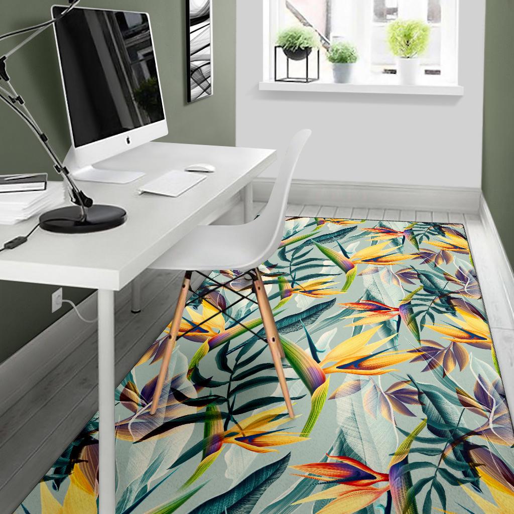Tropical Flower Pattern Print Design TF022 Area Rugs