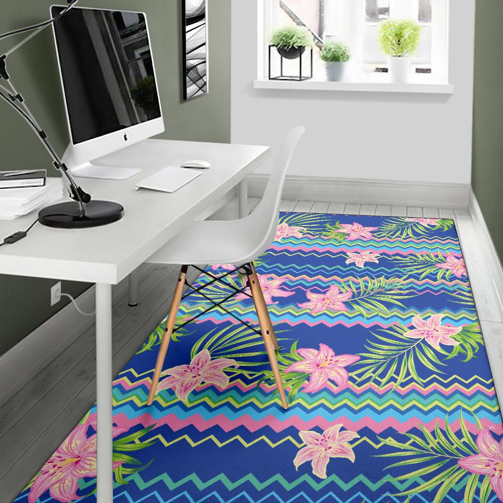 Lily Pattern Print Design LY015 Area Rugs