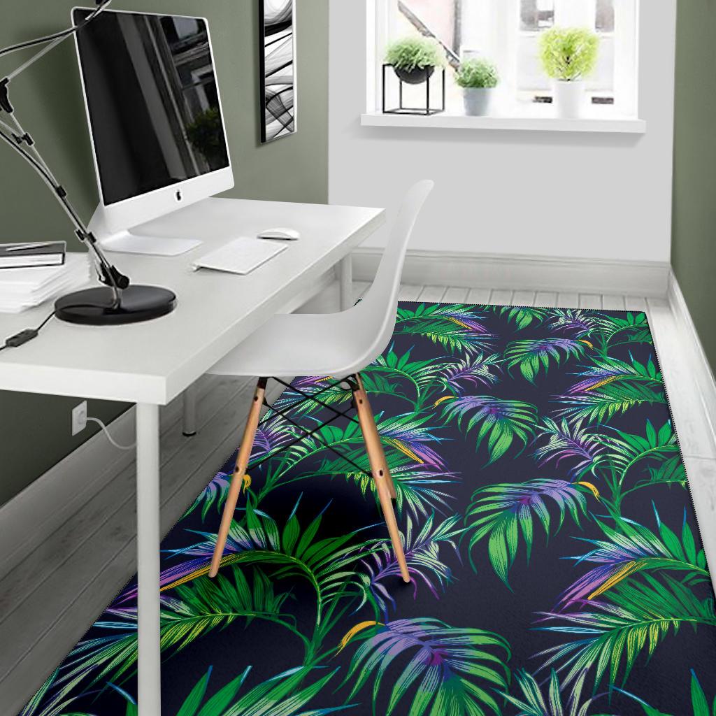 Palm Leaves Pattern Print Design PL04 Area Rugs