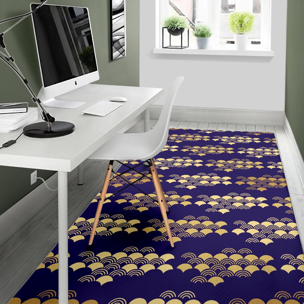 Beautiful japanese fan pattern Area Rug