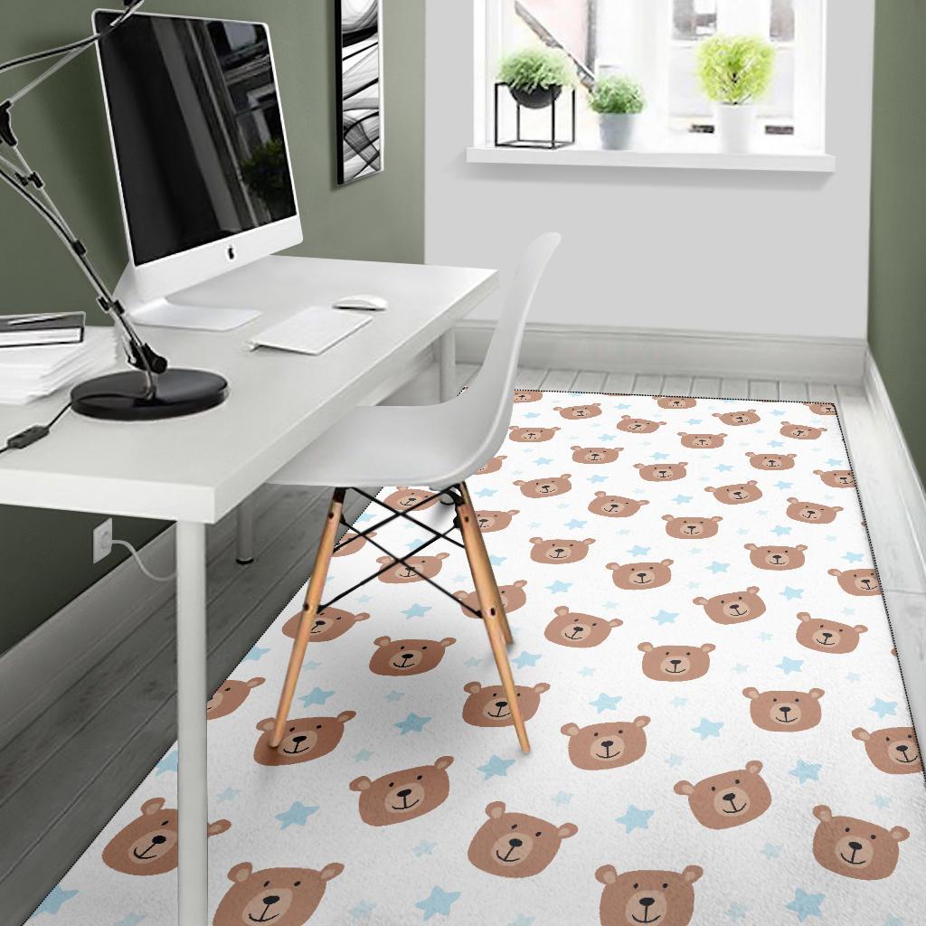 Bear Pattern Print Design BE02 Area Rugs