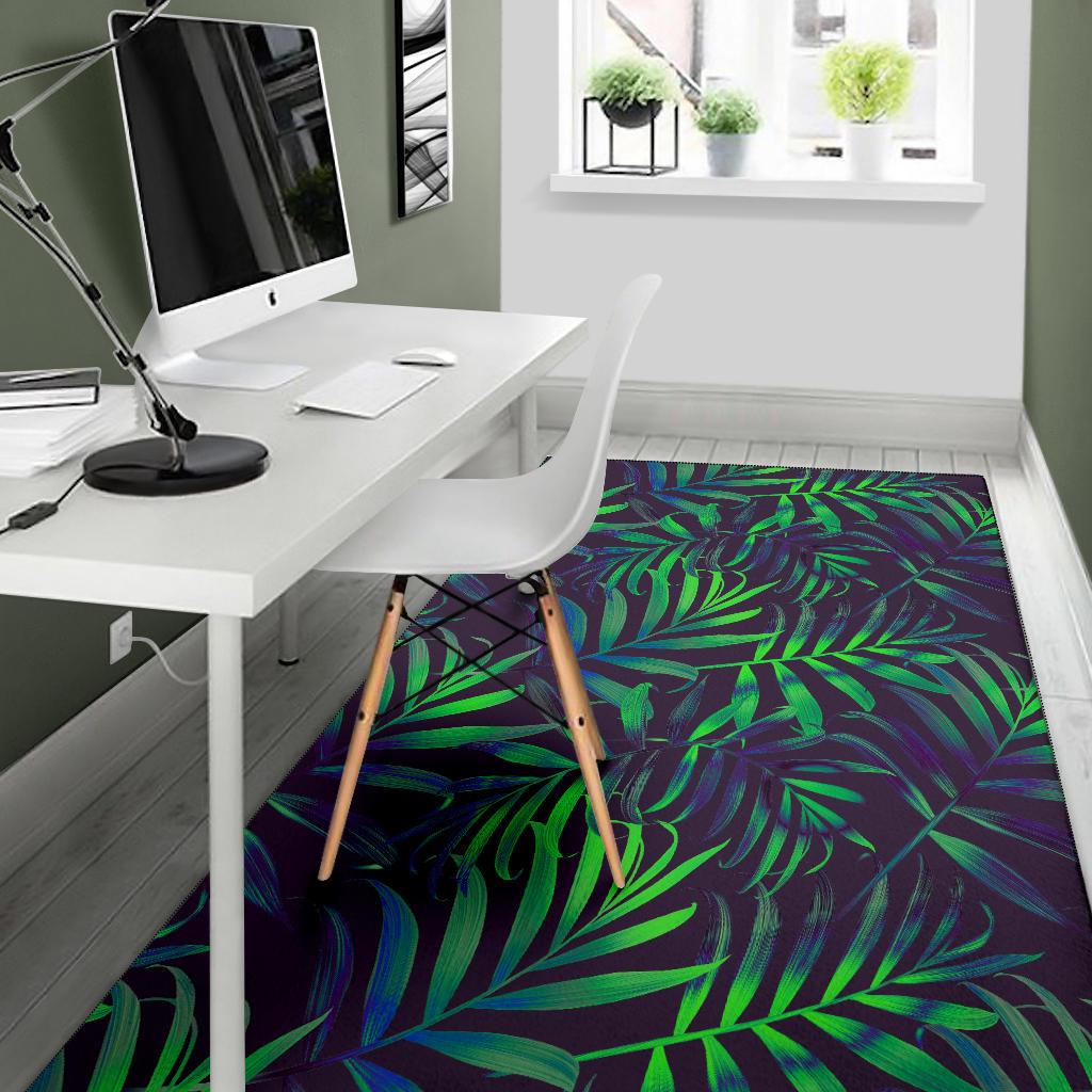 Palm Leaves Pattern Print Design PL01 Area Rugs