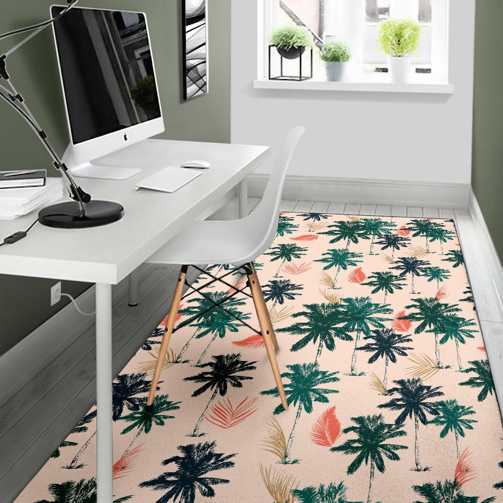 Palm Tree Pattern Print Design PT014 Area Rugs
