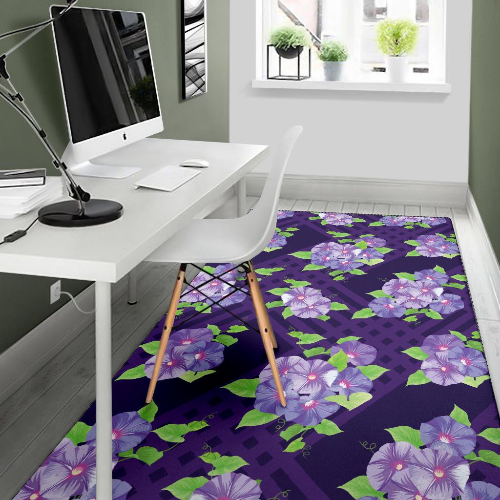 Morning Glory Pattern Print Design MG03 Area Rugs