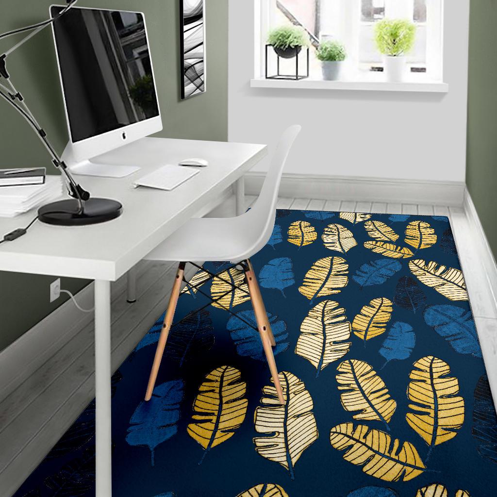 Banana Leaf Pattern Print Design BL09 Area Rugs