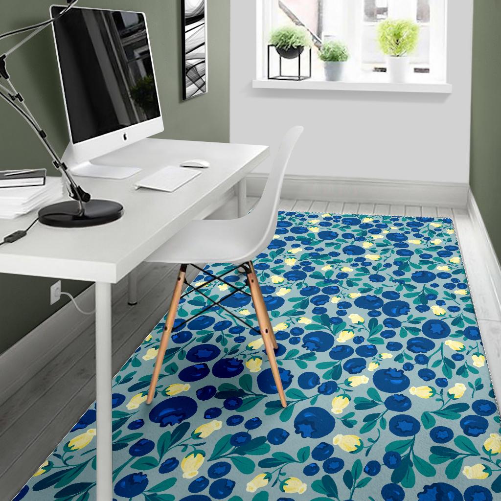 blueberry design pattern Area Rug