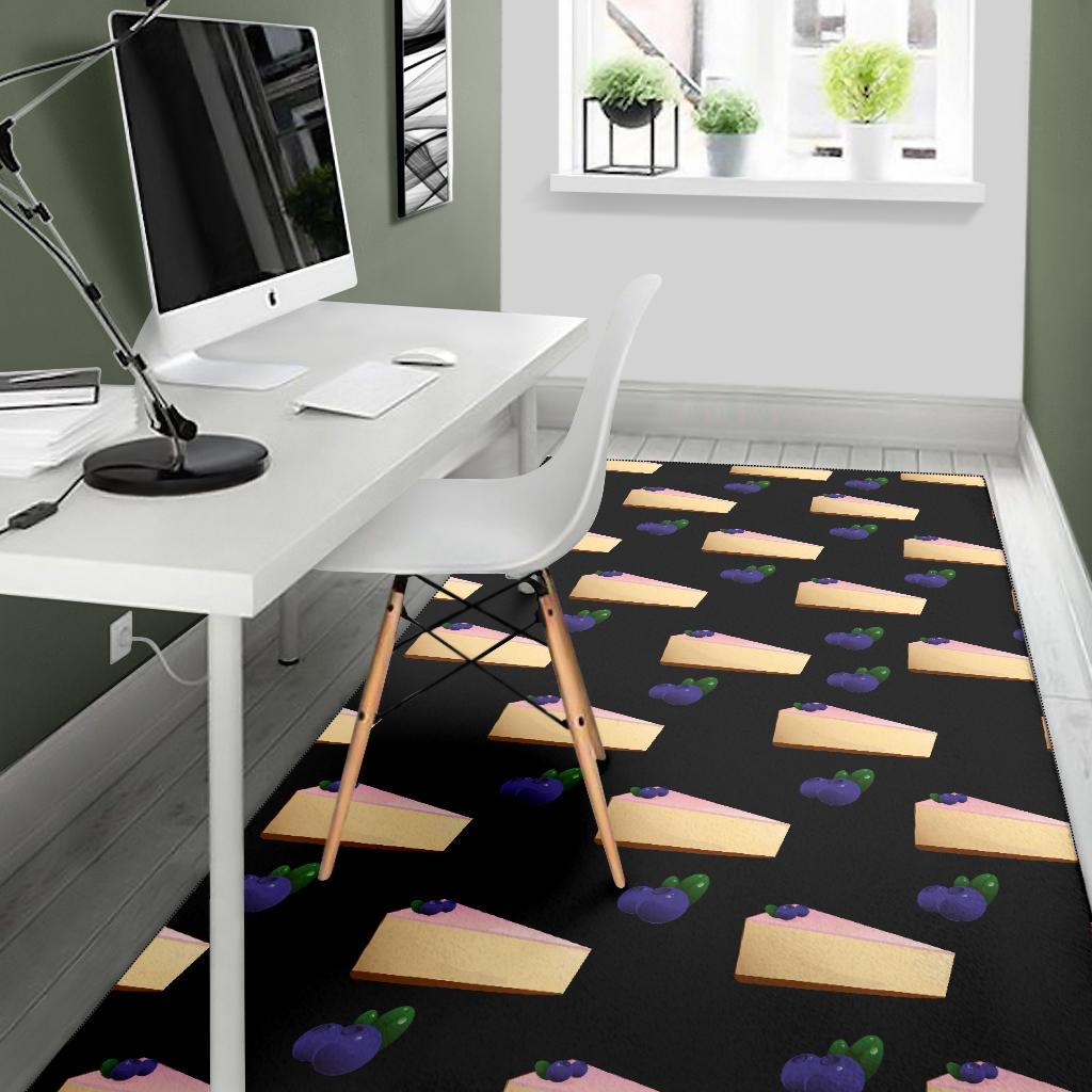 Cheesecake Blueberry Pattern Print Design CK01 Area Rugs