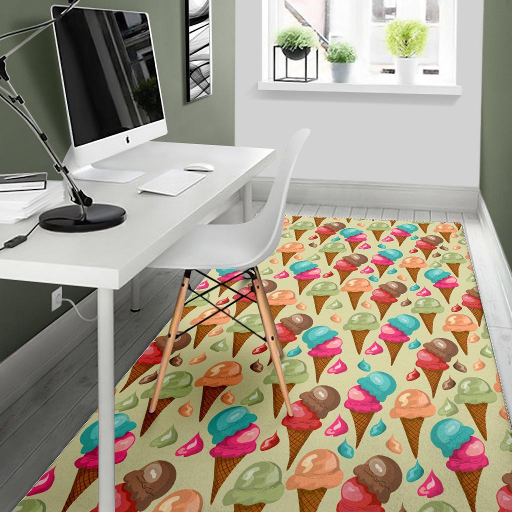Colorful ice cream pattern Area Rug