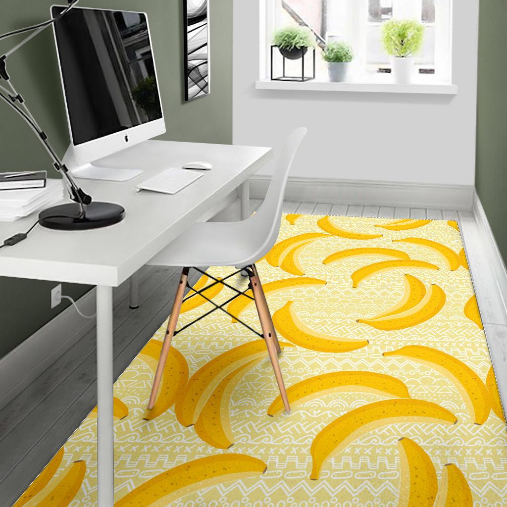 Banana Pattern Tribel Background Area Rug